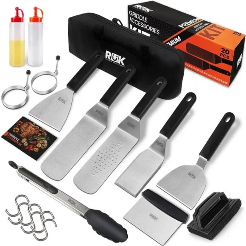 Blackstone Griddle Accessories Kit, RüK 20 PCS Flat Top Griddle Accessories Set